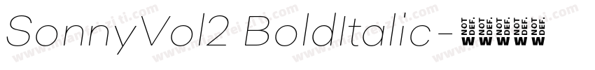 SonnyVol2 BoldItalic字体转换
